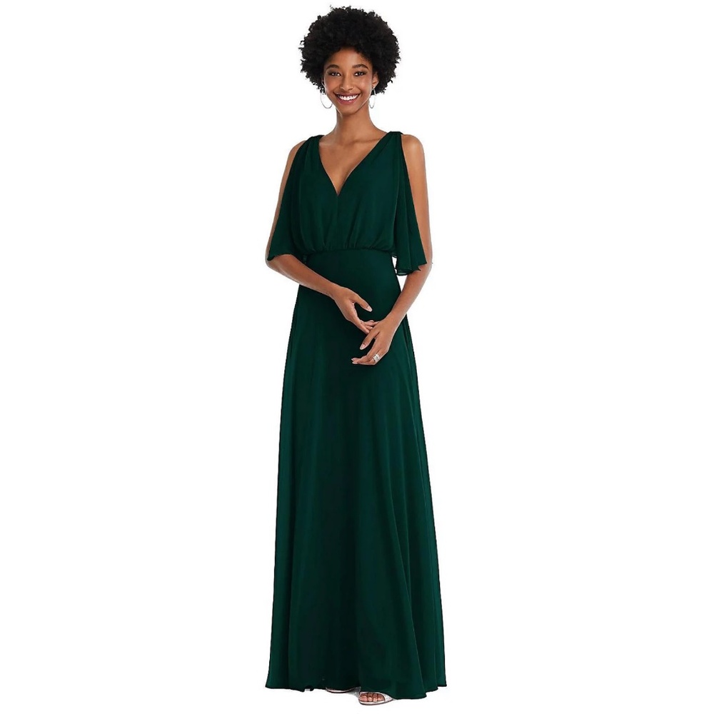 After Six: 1565 Split Sleeve Blouson Maxi Dress (NWT)